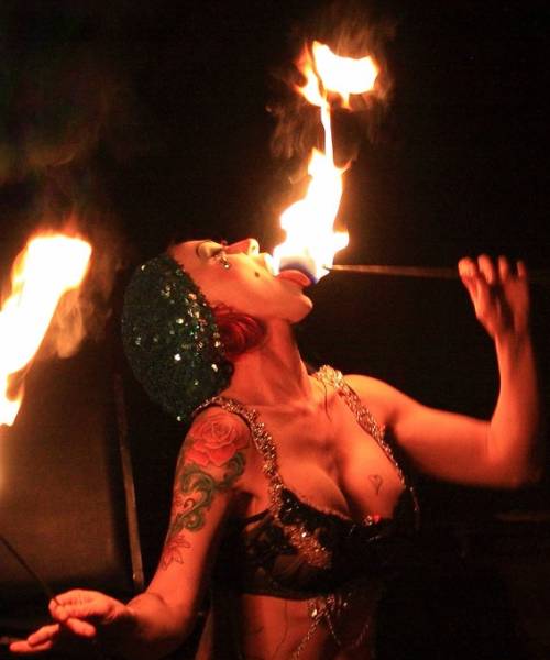 fire eater girl  cropped